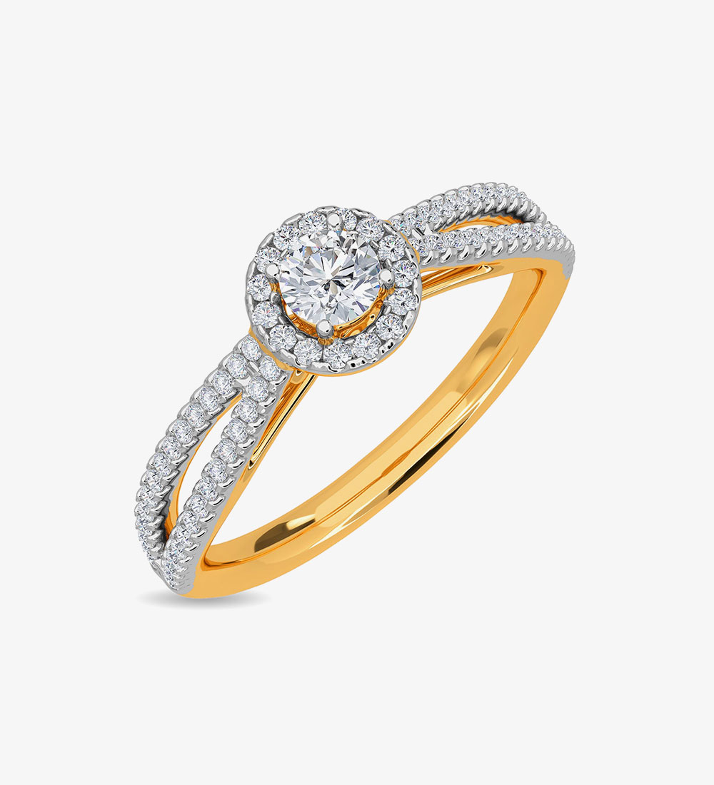 Erina Solitaire Ring Kisna White Gold Ring