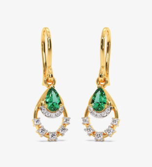 Verdant Splendour Diamond Dangle Earrings