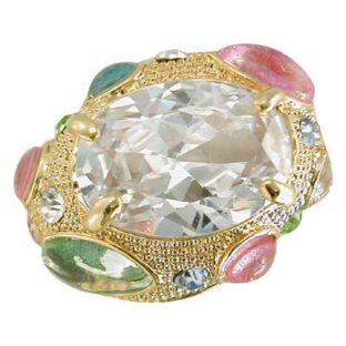 Swarovski Crystal Multi Color Ring, US size 8
