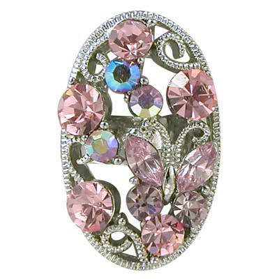 Swarovski Crystal Adjustable Ring, US size 8