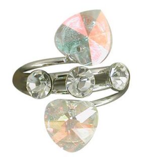 Swarovski Crystal Love Heart Ring, US size8