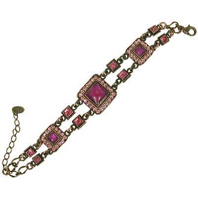 Vintage Crystal Gemstone Tennis Bracelet