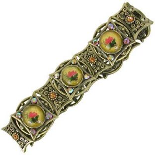 Vintage Amber Crystal Bracelet Bangle