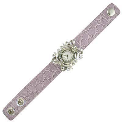 Crystal Leather Bracelet Bangle Watch
