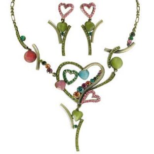 Swarovski Crystal Love Heart Lover Jewelry Set