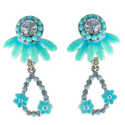 Swarovski Crystal Enamel Chandelier Earrings