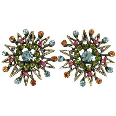 Swarovski Crystal Star Snow Flake  Earrings