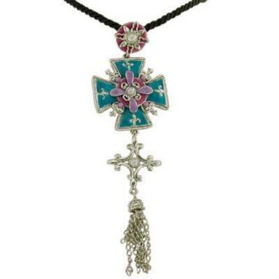 Swarovski Crystal Enamel Pendant Necklace