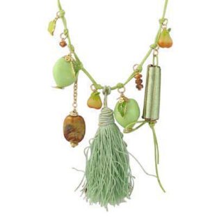 Unique FRUIT grape pear leaf NECKLACE