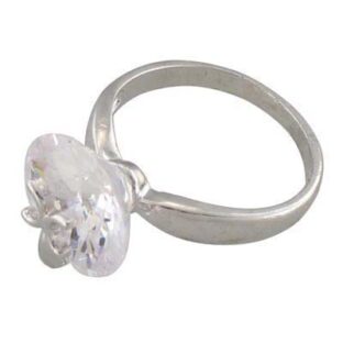 Swarovski Crystal Silvering Ring, US size8