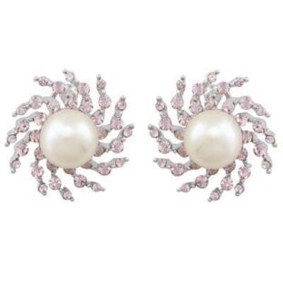 Swarovski Crystal Pearl Stud Earrings