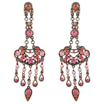 Swarovski Crystal Pearl Bead Dangling Earrings