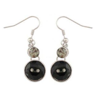 Swarovski Crystal Black Dangling Earrings
