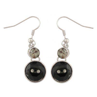 Swarovski Crystal Black Dangling Earrings