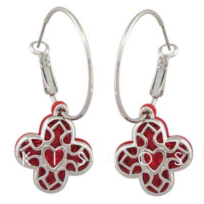 Swarovski Crytsal Flower Scew Back Earrings