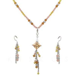 Swarovski Cystal Bead Pendant Party Jewelry Set