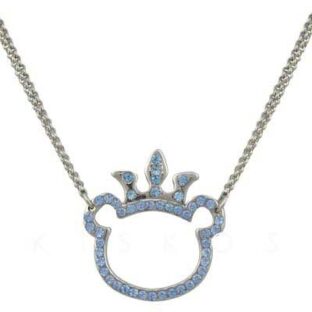Crystal Bear King Crown Pendant NECKLACE