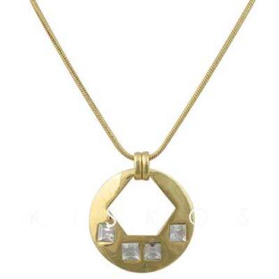 Crystal Golden Pendant NECKLACE