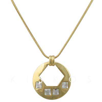 Crystal Golden Pendant NECKLACE