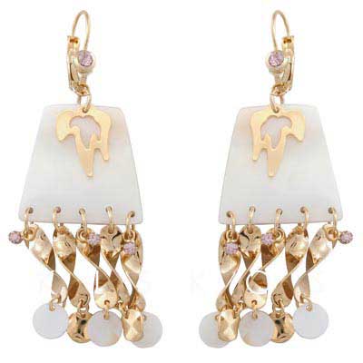 Swarovski Crystal Shell Chandelier Earrings
