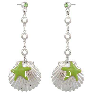 Swarovski Crystal Shell Star Stud Earrings