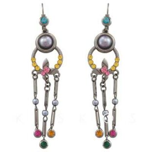 Swarovski Crystal Pearl Chandelier Earrings