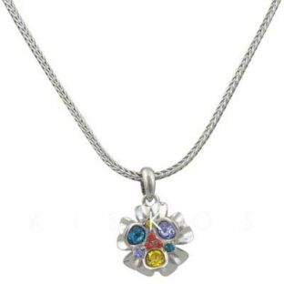 Swarovski Crystal Floral Pendant NECKLACE