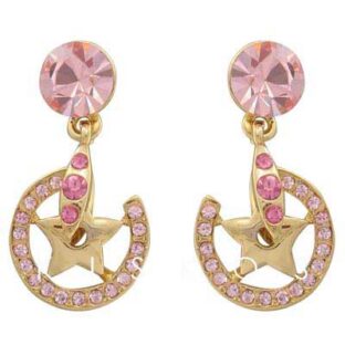 Swarovski Crystal Star Pendant Stud Earrings