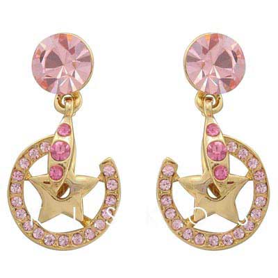 Swarovski Crystal Star Pendant Stud Earrings