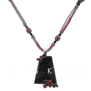 Black Stone BeadPendant NECKLACE