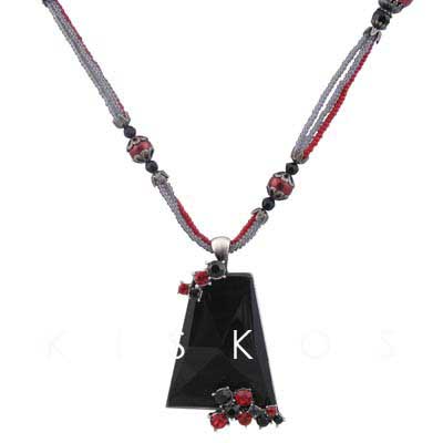 Black Stone BeadPendant NECKLACE