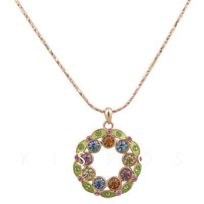 Swarovski Crystal Enamel Pendant NECKLACE