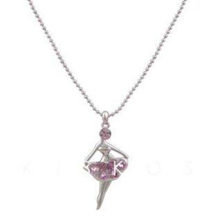 Crystal Dancing Lady Pendant NECKLACE