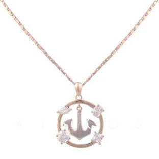Swarovski Crystal  Anchor Pendant NECKLACE