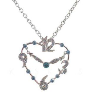 Swarovski Crystal Clock Pendant NECKLACE