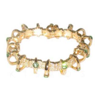 Swarovski Crystal Golden Ring Chain Bracelet