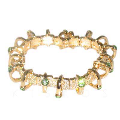 Swarovski Crystal Golden Ring Chain Bracelet