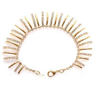 Swarovski Crystal Golden Fish Bone BRACELET