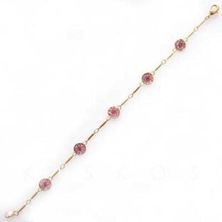 Swarovski Crystal Golden Floral Chain BRACELET