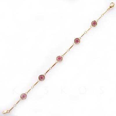 Swarovski Crystal Golden Floral Chain BRACELET