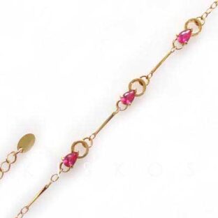 Swarovski Crystal Golden Circle Chain BRACELET