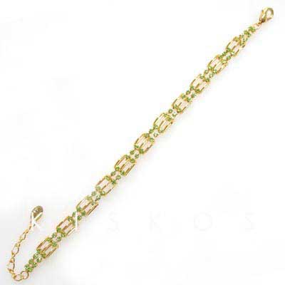 Swarovski Crystal Golden Square Chain BRACELET