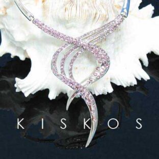 Swarovski Crystal Pink Snake Shape NECKLACE