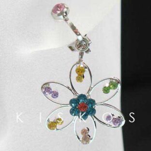 Swarovski Crystal Flower Stud MutiColorEarrings