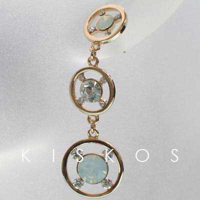 Swarovski Crystal Circle Stud Pendant Earrings