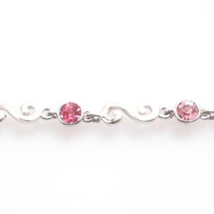 Swarovski Crystal Pink Bracelet Bangle