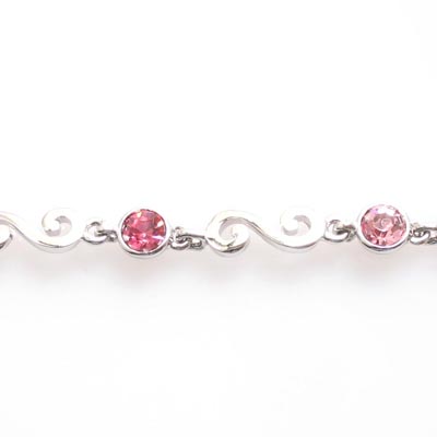 Swarovski Crystal Pink Bracelet Bangle