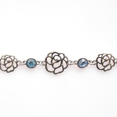 Swarovski Crystal Silvering Rose Bracelet