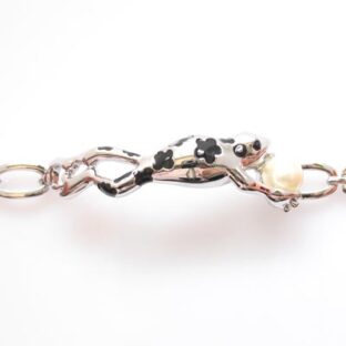 Swarovski Crystal Pearl Frog Chain Bracelet