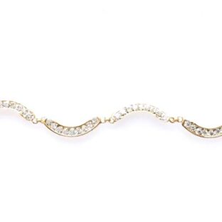 Swarovski Crystal Moon Thread  Chain Bracelet